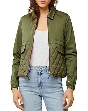 Soia & Kyo Lori Mixed Media Bomber Jacket