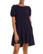 Aqua Puff-sleeve Mini Dress - 100% Exclusive