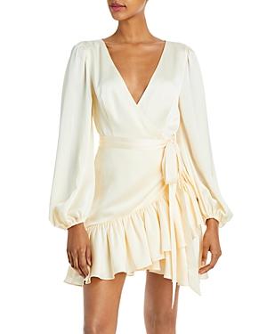 Fame And Partners The Amorette Tie Waist Ruffled Mini Dress