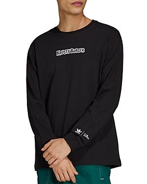 Adidas Originals X The Simpsons Krusty Burger Cotton Graphic Long Sleeve Tee