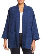 Eileen Fisher Plus Dot Print Kimono Jacket