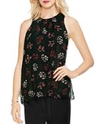 Vince Camuto Regal Stamp Floral Sleeveless Blouse