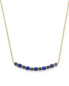 Ippolita 18k Gold Rock Candy 11 Stone Curved Bar Necklace In Liberty, 16