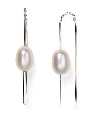Sterling Silver And Cultured Freshwater Pearl Threader Earrings, 9mm - 100% Exclusive