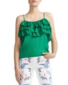 Maje Lovant Tiered Ruffled Camisole Top