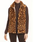 Echo Faux Fur Leopard Zip Front Vest