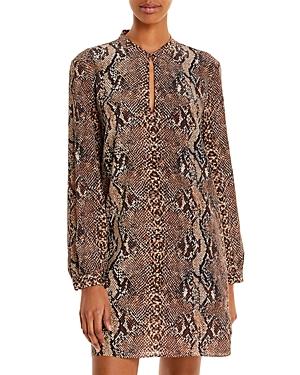 Joie Allena Silk Snake Print Short Dress