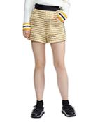 Maje Isidore Tweed High-waist Shorts