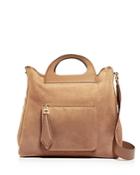 Max Mara Small Reversible Suede & Faux-shearling Tote