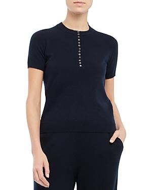 Theory Henley Neck Cashmere Sweater