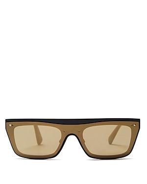 Valentino Mirrored Rectangle Sunglasses, 36mm