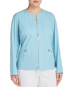 Lafayette 148 New York Plus Cairo Cropped Zip-front Jacket