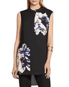 Vince Camuto Floral Print Sleeveless Tunic
