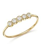 Zoe Chicco 14k Yellow Gold Ring With Bezel Set Diamonds