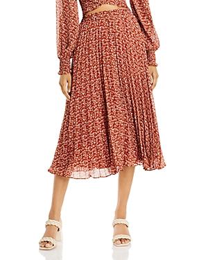 Lucy Paris Rusty Pleated Midi Skirt