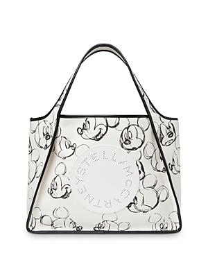Stella Mccartney X Fantasia Disney Mickey Mouse Cotton Logo Tote Bag