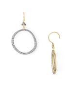 Nadri Sterling Villa Open Circle Drop Earrings In 18k Gold-plated Sterling Silver