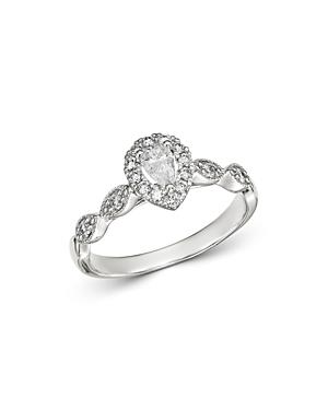 Bloomingdale's Pear-shaped Diamond Engagement Ring In 14k White Gold, 0.50 Ct. T.w. - 100% Exclusive