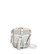 Milly Laser Cut Leather Bucket Bag