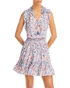 Poupette St. Barth Triny Floral Print Mini Dress