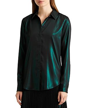 Lauren Ralph Lauren Metallic Satin Shirt