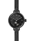 Shinola The Birdy Subsecond Black Leather Strap Watch, 34mm