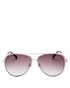 Longchamp Roseau Family Brow Bar Aviator Sunglasses, 55mm