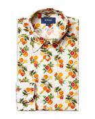 Eton Fruit Print Linen Slim Fit Button Down Shirt