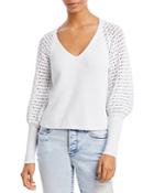 Aqua Blouson Sleeve Ribbed Sweater - 100% Exclusive