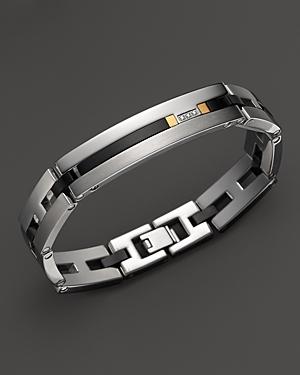 Dolan Bullock Stainless Steel And 18k Gold Bracelet With Diamonds