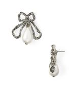 Oscar De La Renta Simulated Pearl Drop Earrings