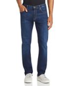 Emporio Armani Blue Five-pocket Straight-leg Jeans In Medium Wash