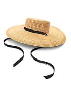 Aqua Wide Straw Boater Hat - 100% Exclusive