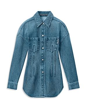 Alexanderwang.t Denim Oversized Drop Shoulder Shirt