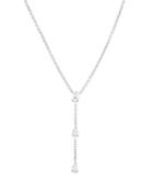 Roberto Coin 18k White Gold Diamond Pear Cut Lariat Necklace, 16