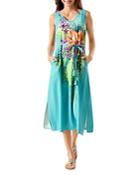 Tommy Bahama Kayo Island Floral Print Silk Midi Dress