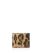 Michael Michael Kors Flap Leopard Print Leather Card Case