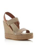 Tory Burch Two Band Slingback Espadrille Wedge Sandals