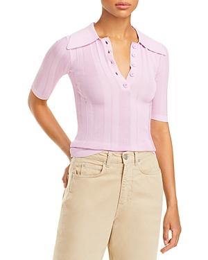 Remain Bircha Ribbed Polo Top