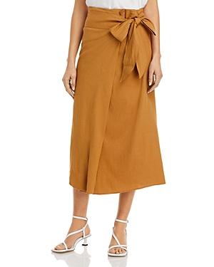 Vince Wrap Linen Skirt