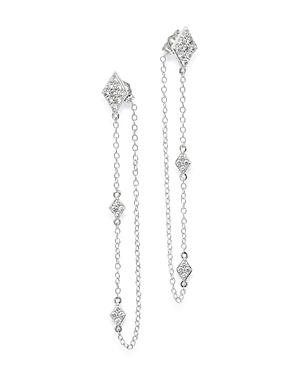 Bloomingdale's Diamond Chain Drop Earrings In 14k White Gold, 0.50 Ct. T.w. - 100% Exclusive