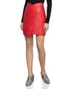 Bcbgmaxazria Crossover Faux Leather Skirt