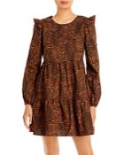 Wayf Velma Leopard Print Babydoll Dress