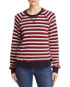 Mother The Square Striped Knit Sweatshirt