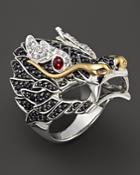 John Hardy Sterling Silver & 18k Gold Naga Lava Dragon Ring