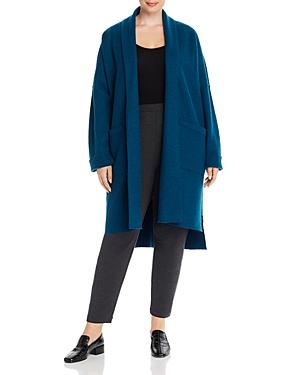 Eileen Fisher Plus Wool Relaxed Open-front Coat