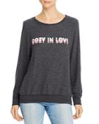 Wildfox Baggy Beach Cozy In Love Sweatshirt
