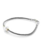 Lagos 18k Gold And Sterling Silver Luna Rope Bracelet With Cultured Freshwater Pearl