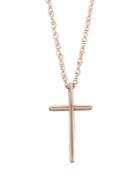 Bloomingdale's Cross Pendant Necklace In 14k Rose Gold, 18 - 100% Exclusive
