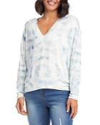 Karen Kane Tie Dye V Neck Sweatshirt